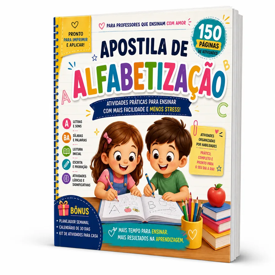Capa da Apostila de Alfabetização